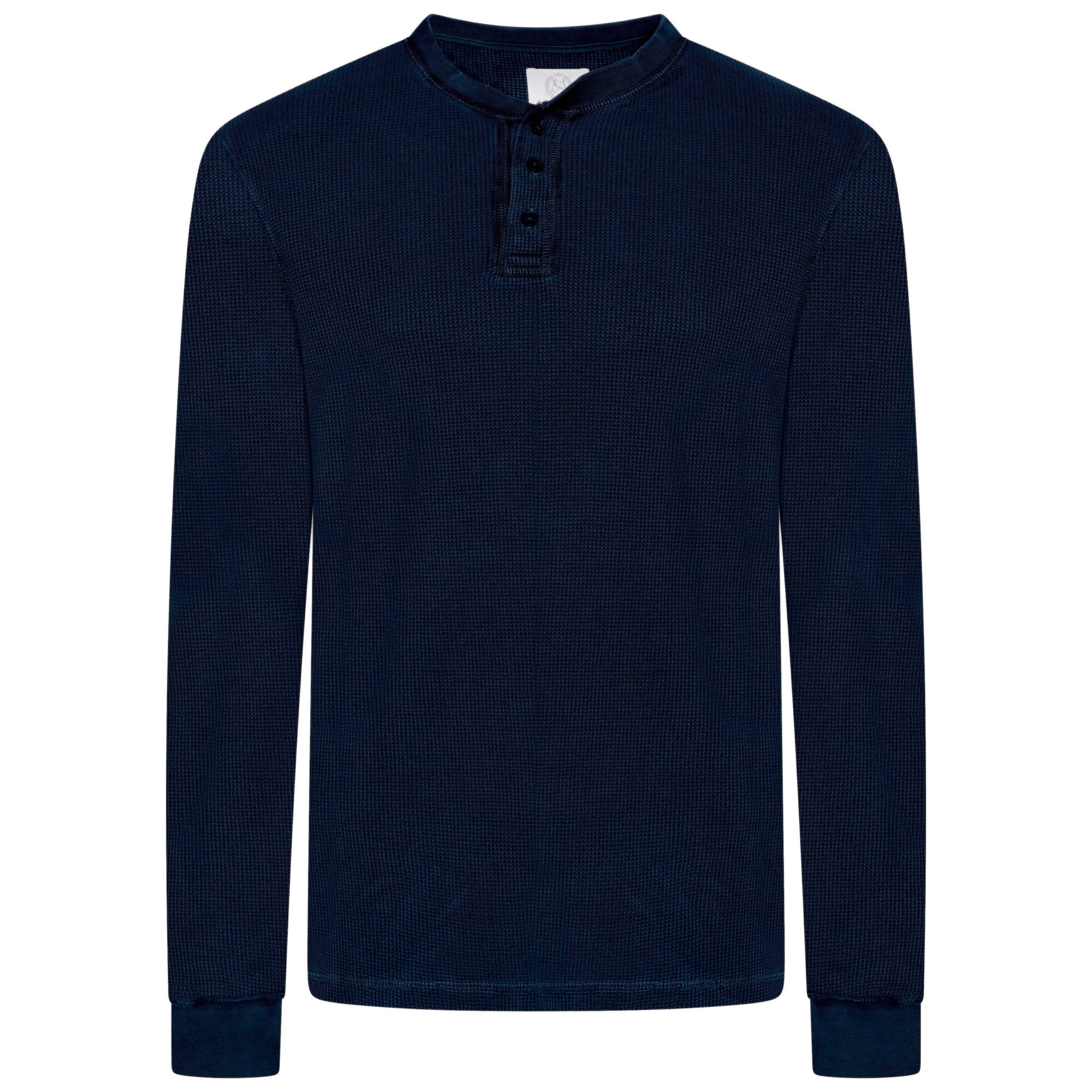 M&S Henley Waffle Long Sleeve Top
