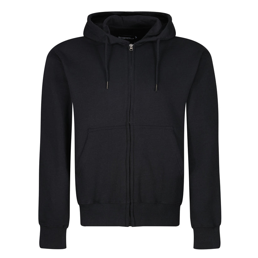 Mens Full Zip Hoodie Fleece Sweatshirt Jacket Casual Hooded Top - QHA UK