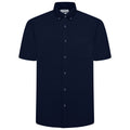 M&S Mens Cotton Oxford Shirt Short Sleeve Button Down Regular Fit - QHA UK