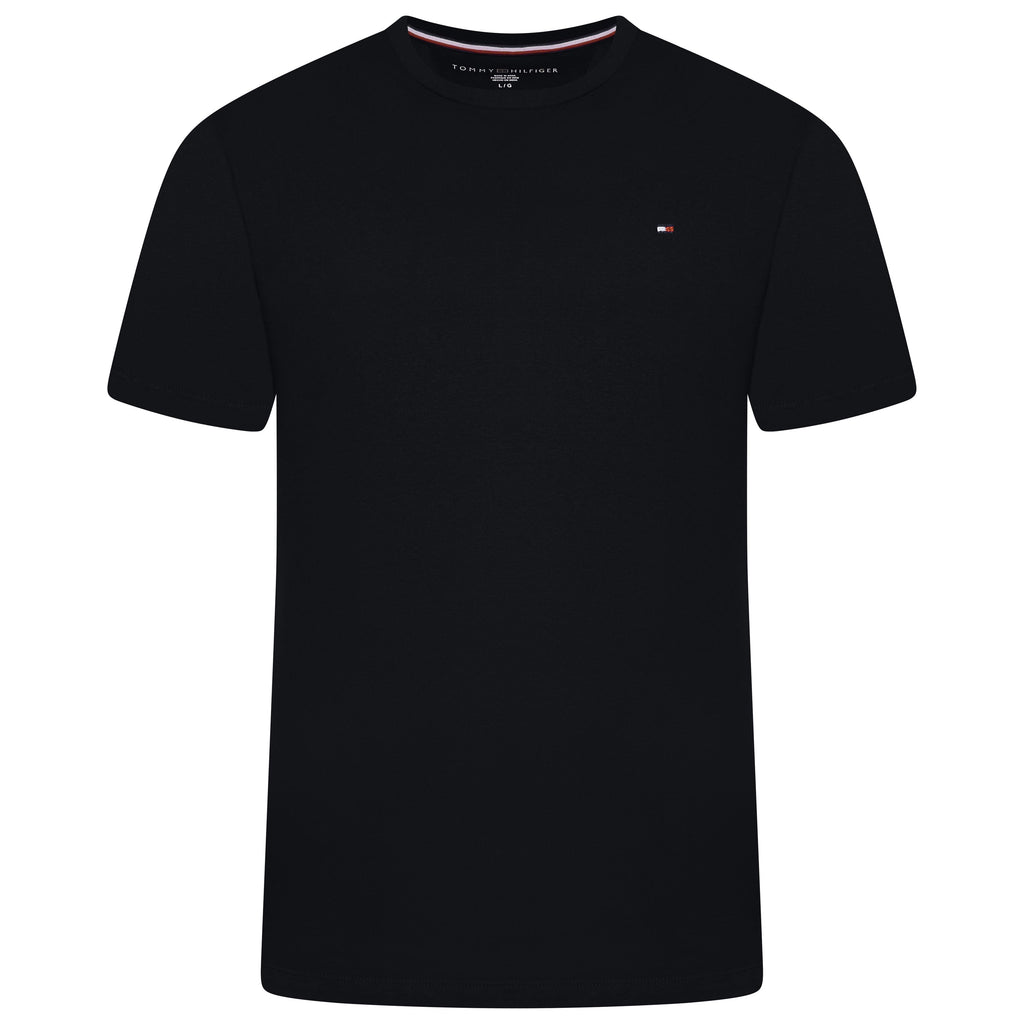 Tommy Hilfiger Mens Embroidered Logo Cotton Crew Neck T-Shirt S-2XL - QHA UK