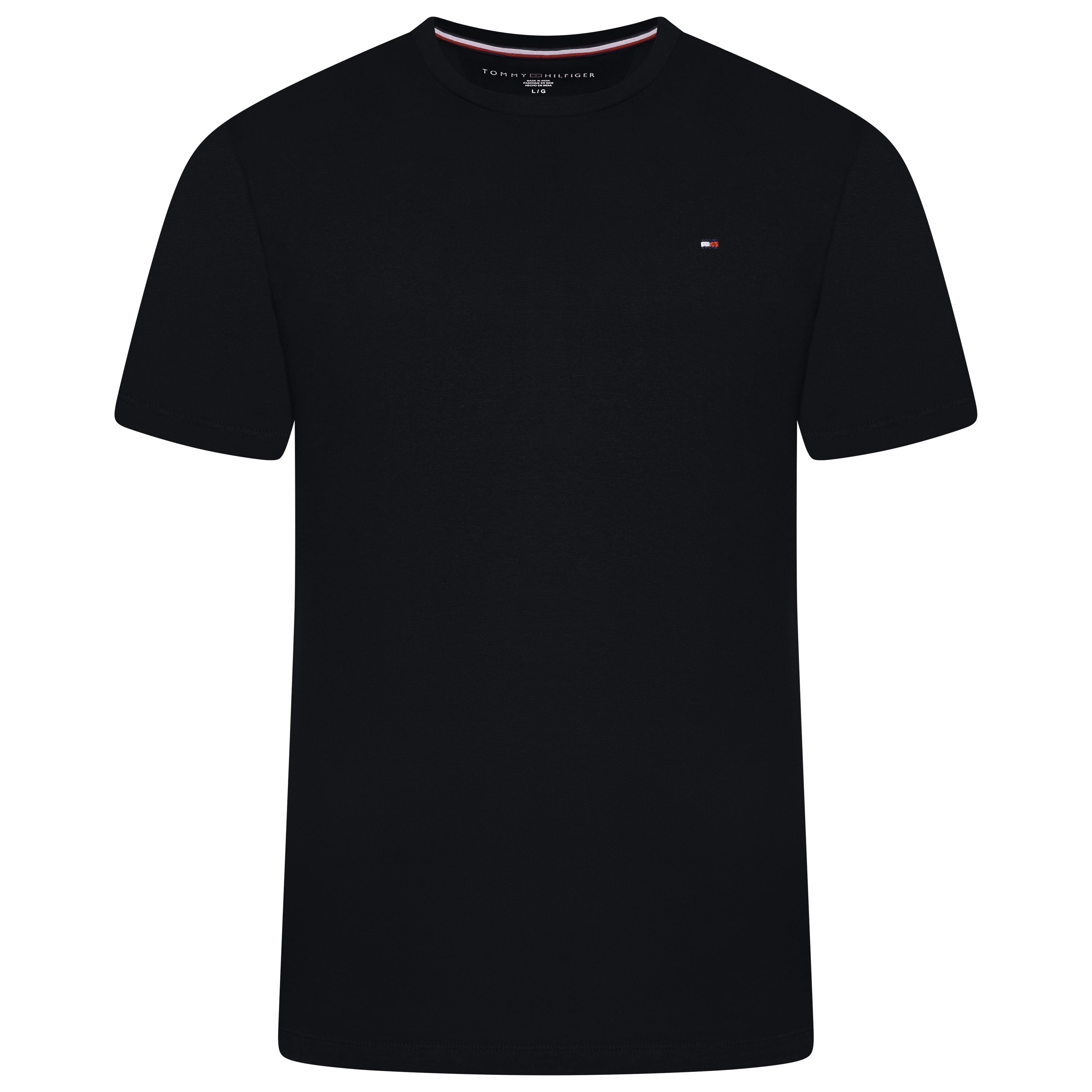 Tommy Hilfiger Mens Flag Embroidered Cotton Crew Neck T-Shirt S-2XL