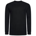 ONE Mens Waffle Knit Long Sleeve T-Shirt Cotton Crew Neck Casual Top
