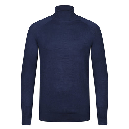 City Comfort Mens Turtle Roll Neck Jumper Lightweight Knit Sweater Casual Top - QHA UK