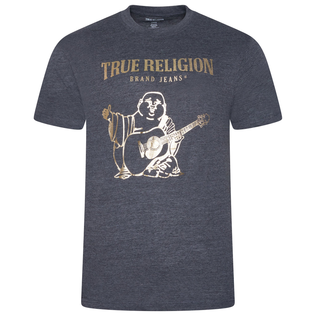 True Religion Authentic Mens T-Shirt Cotton Crew Neck Logo Print Casual Tee