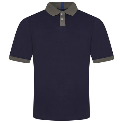 Mens Cotton Polo Shirt Contrast Collar Pique Casual T-Shirt S-2XL UK - QHA UK
