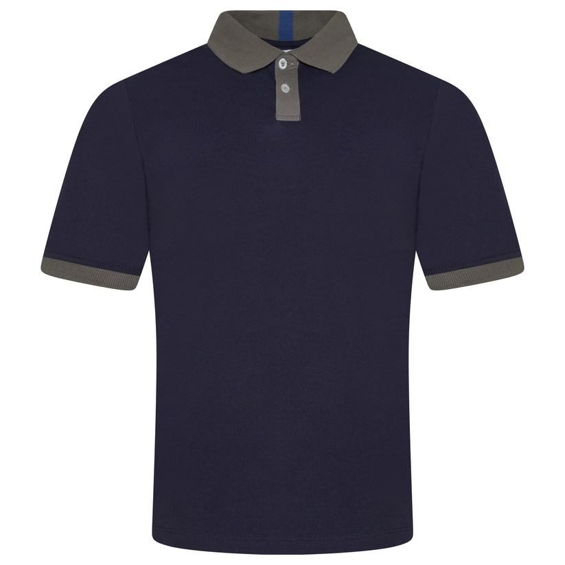 Mens Cotton Polo Shirt Contrast Collar Pique Casual T-Shirt S-2XL UK - QHA UK