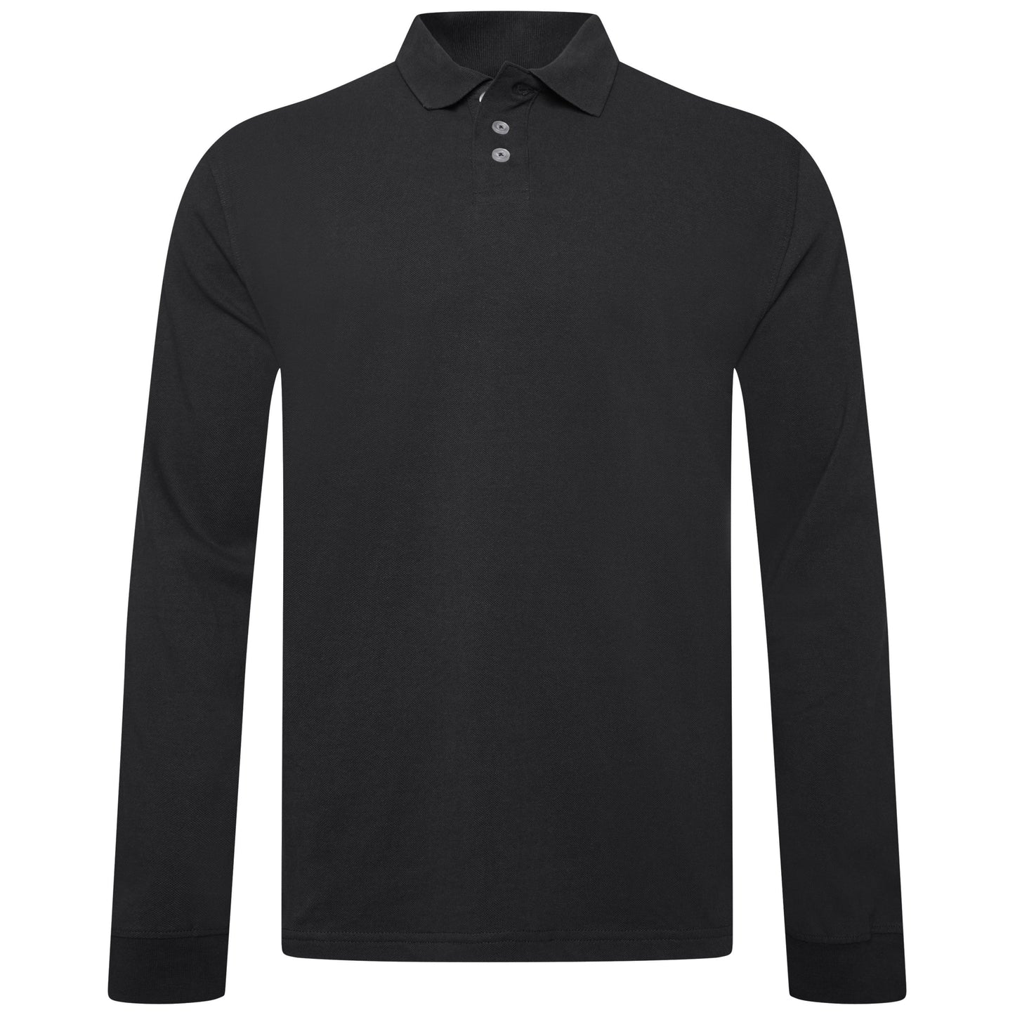 Everett Wales Mens Cotton Pique Long Sleeve Polo Shirt Casual Regular Fit - QHA UK