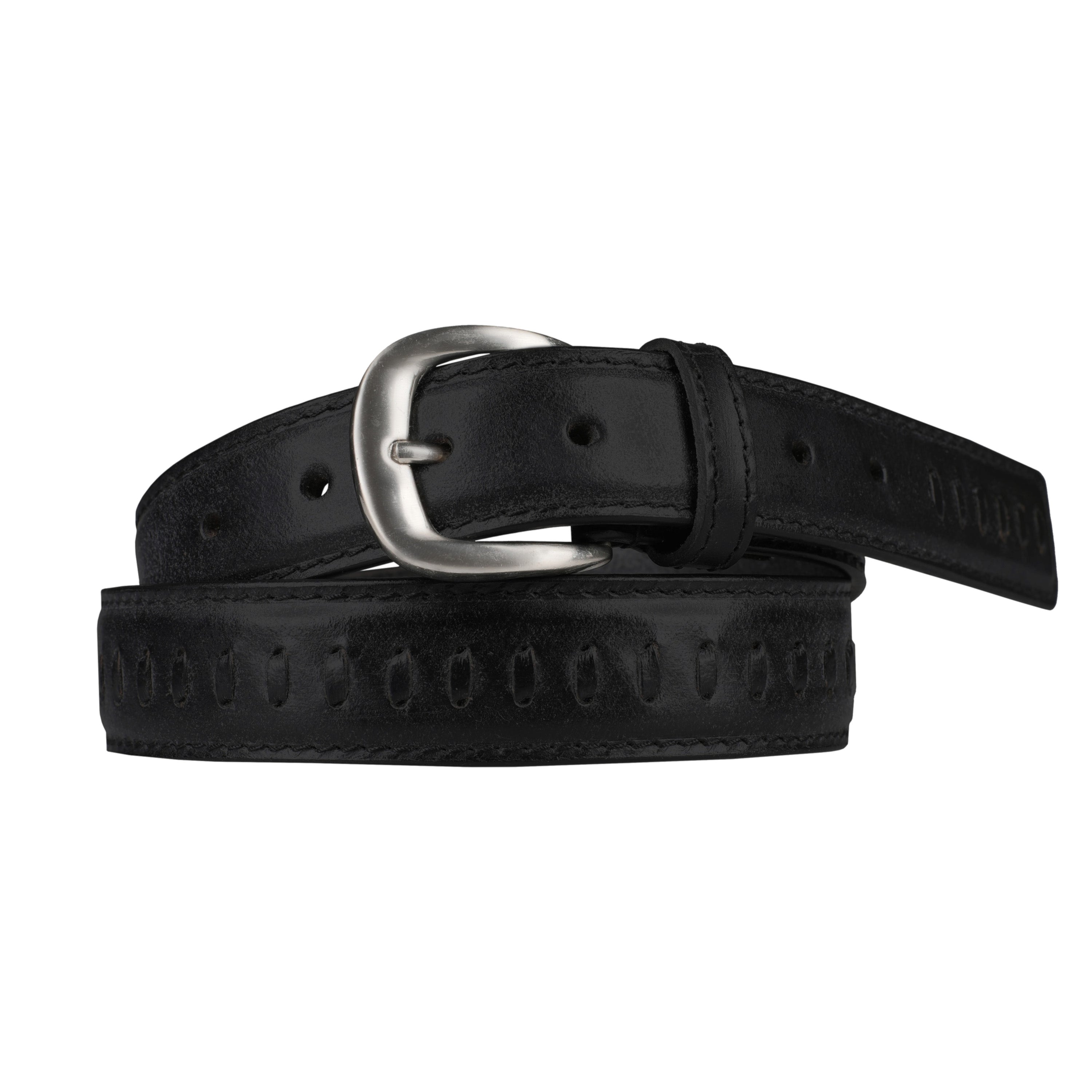 Outback 1.25" Wide Straight Stitch Full Grain Leather Belt