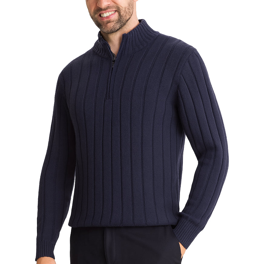 Dressman Wool Blend Quarter Zip Pullover