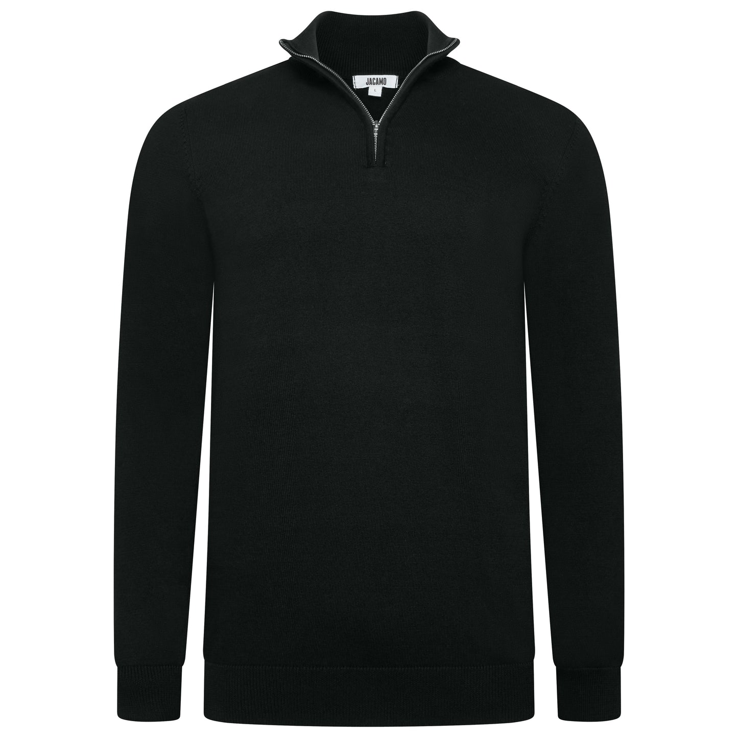 Mens Jacamo Quarter Zip Jumper Cotton Lightweight Knit Pullover S-6XL - QHA UK