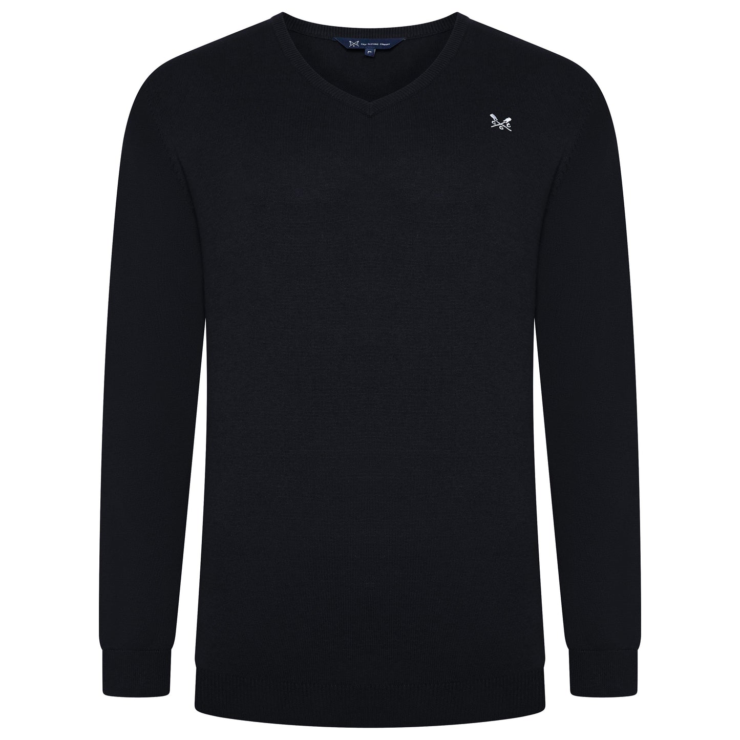 Crew Clothing Mens V Neck Jumper Cotton Knit Sweater Casual Regular Fit - QHA UK