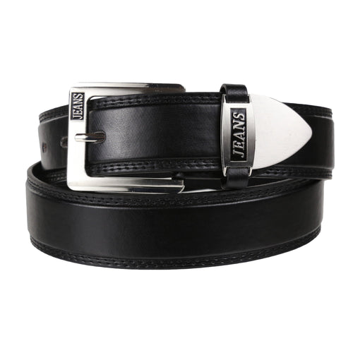Forest Mens 1.5" Bonded Leather Jeans Belt Casual Work Buckle MB7001 - QHA UK
