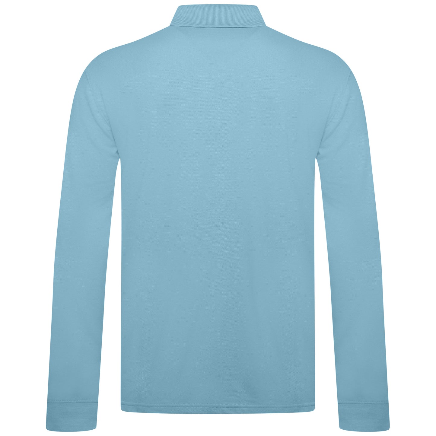 Everett Wales Mens Cotton Pique Long Sleeve Polo Shirt Casual Regular Fit - QHA UK