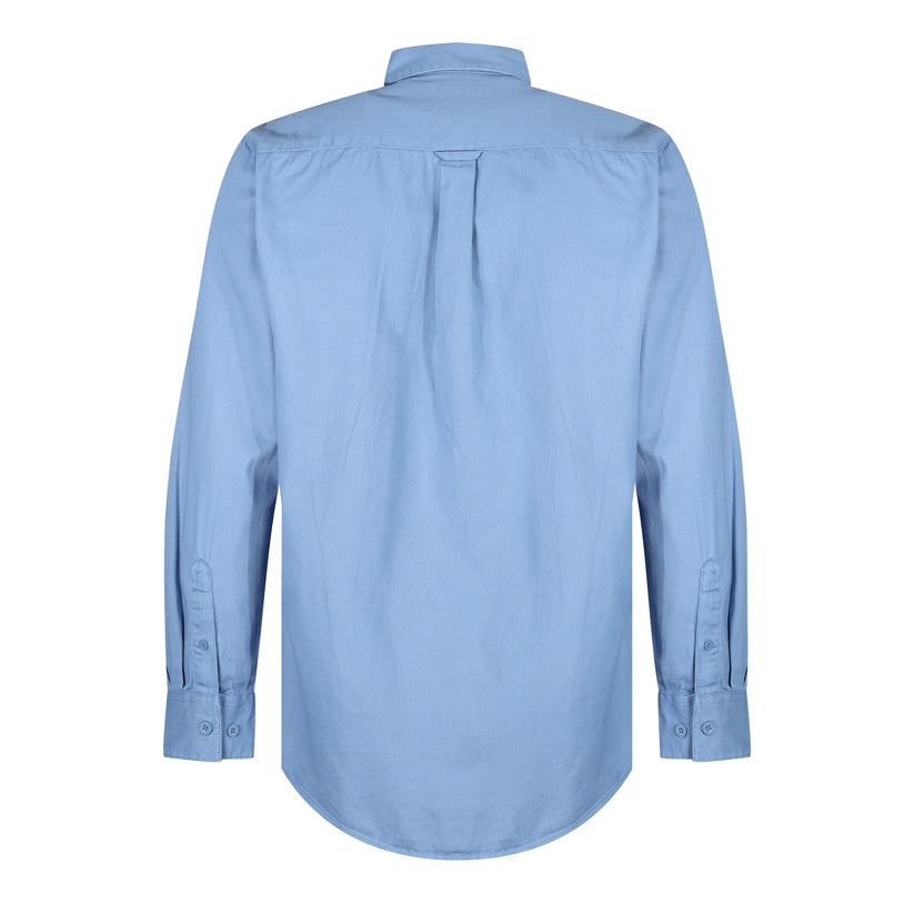 TL London Mens Cotton Button Down Shirt Long Sleeve Smart Casual Work Formal Top - QHA UK