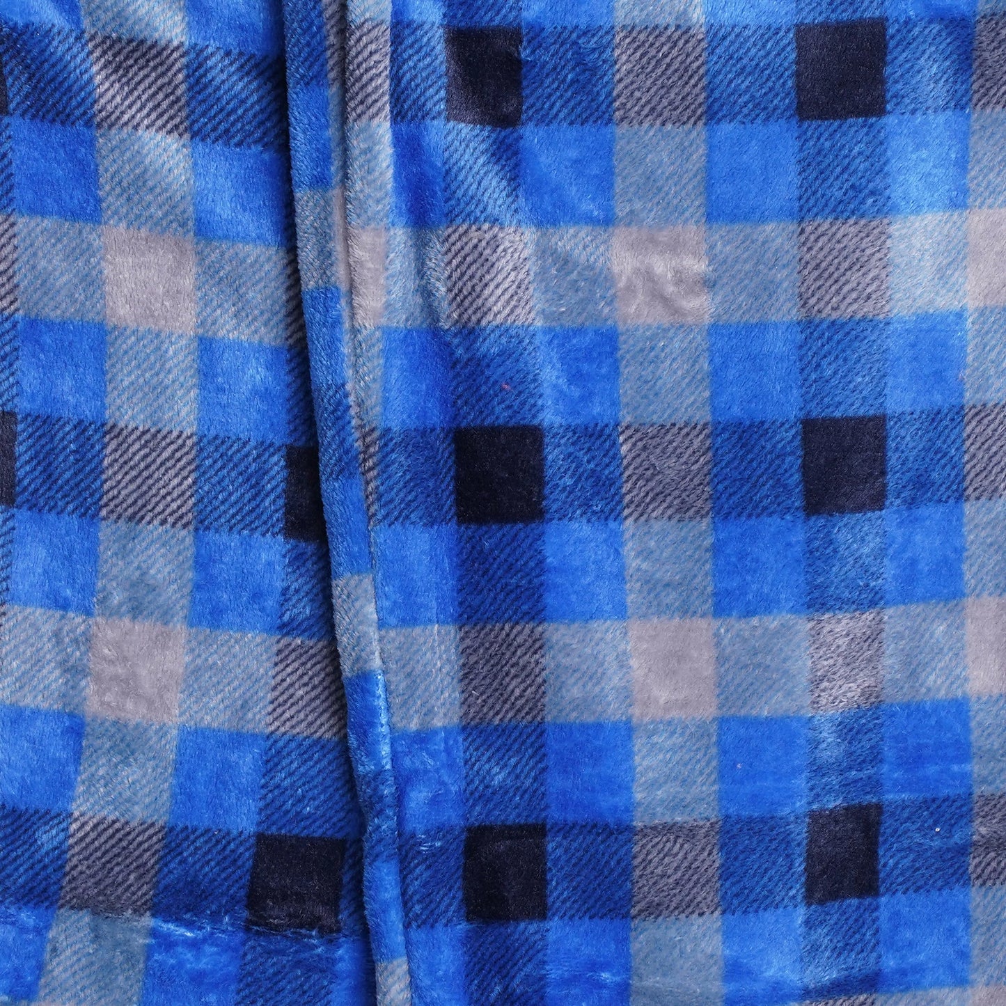 Mens Plush Check Lounge Pants Soft Pyjama Bottoms PJs Drawstring Pockets - QHA UK