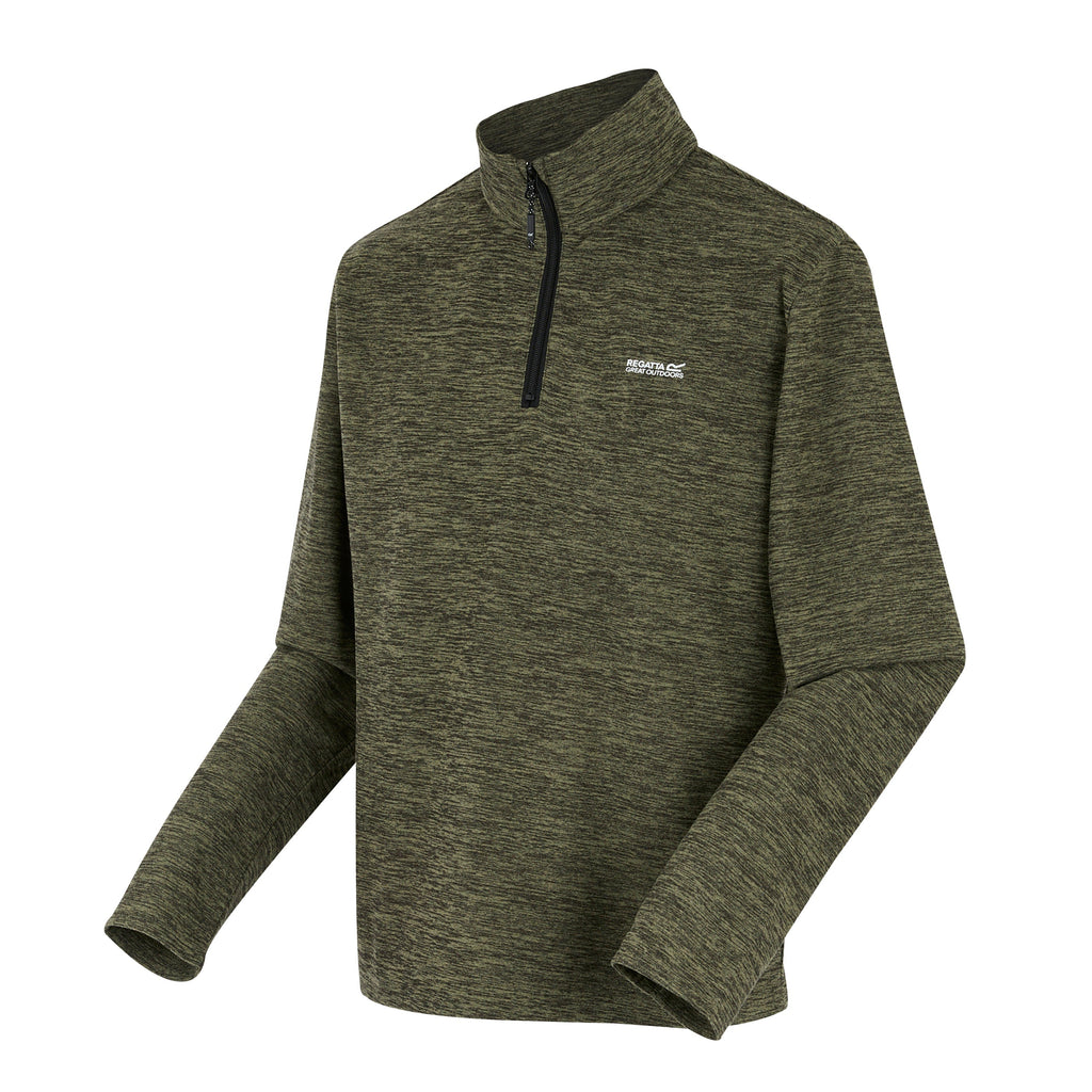 Regatta Thompson Marl Mens Quarter Zip Fleece Sweatshirt Pullover Top