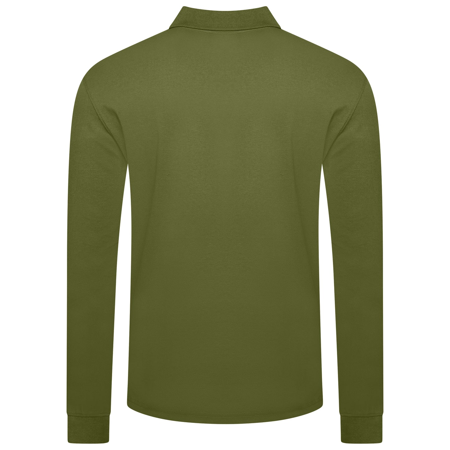 Evryone Mens Long Sleeve Pique Polo Shirt Cotton Regular Fit Casual Work Top - QHA UK