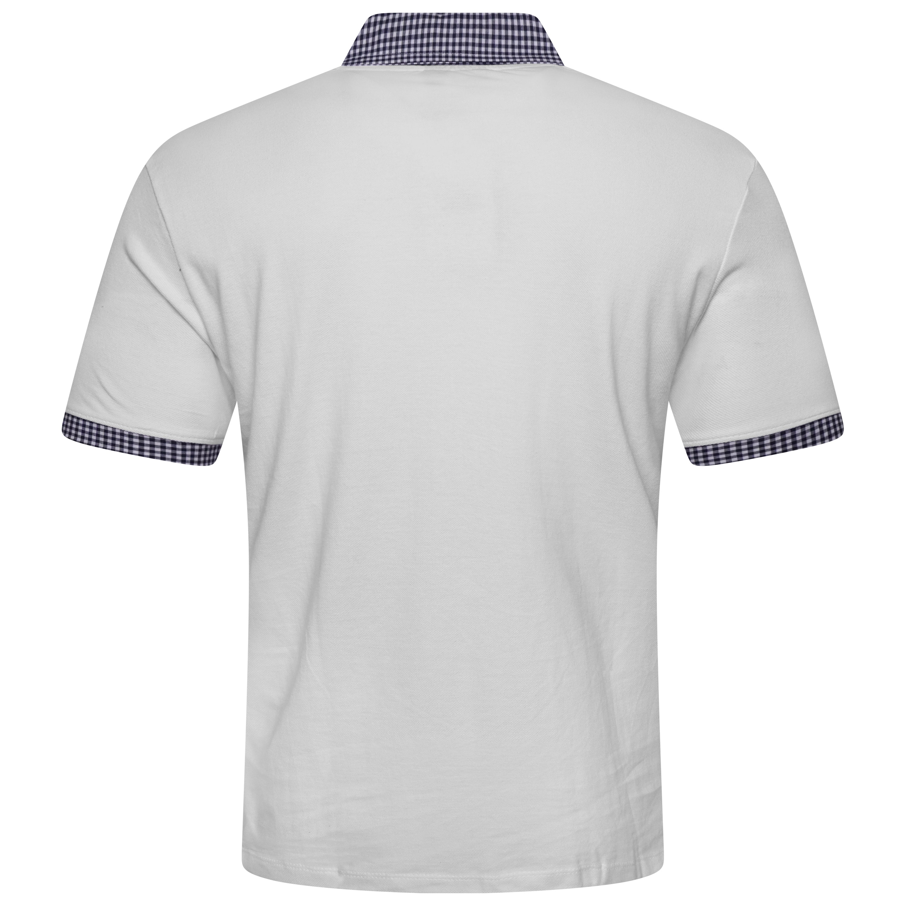 Evryone Check Collar Short Sleeve Polo Shirt
