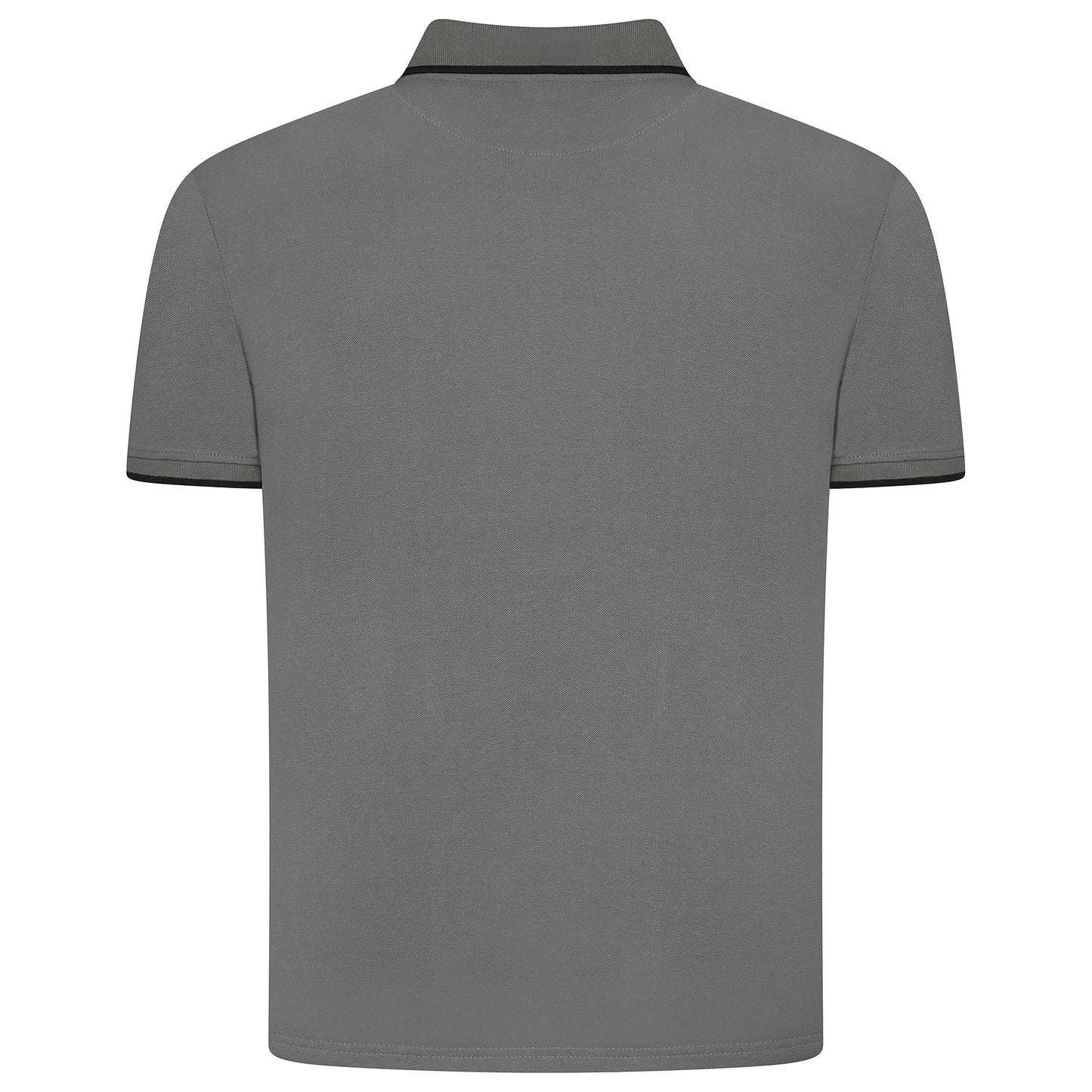 Evryone Mens Cotton Polo Shirt Contrast Tipped Short Sleeve Smart Casual Top - QHA UK