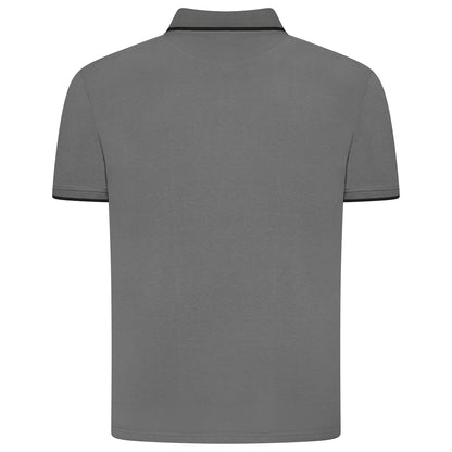 Evryone Mens Cotton Polo Shirt Contrast Tipped Short Sleeve Smart Casual Top - QHA UK