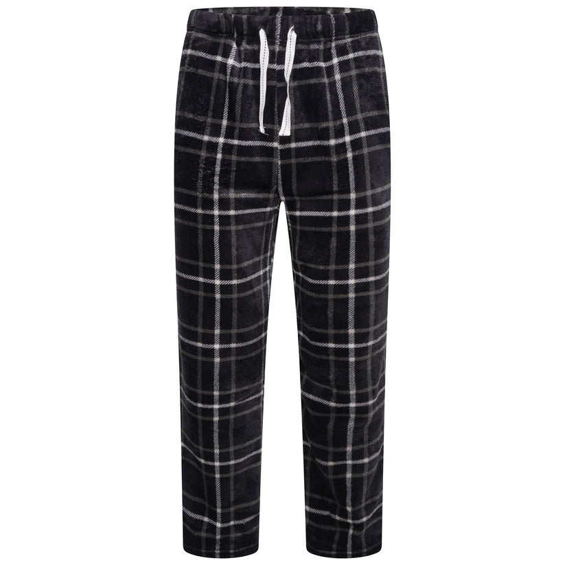 Mens Plush Fleece Lounge Set Pyjama Tracksuit Soft Warm Loungewear - QHA UK