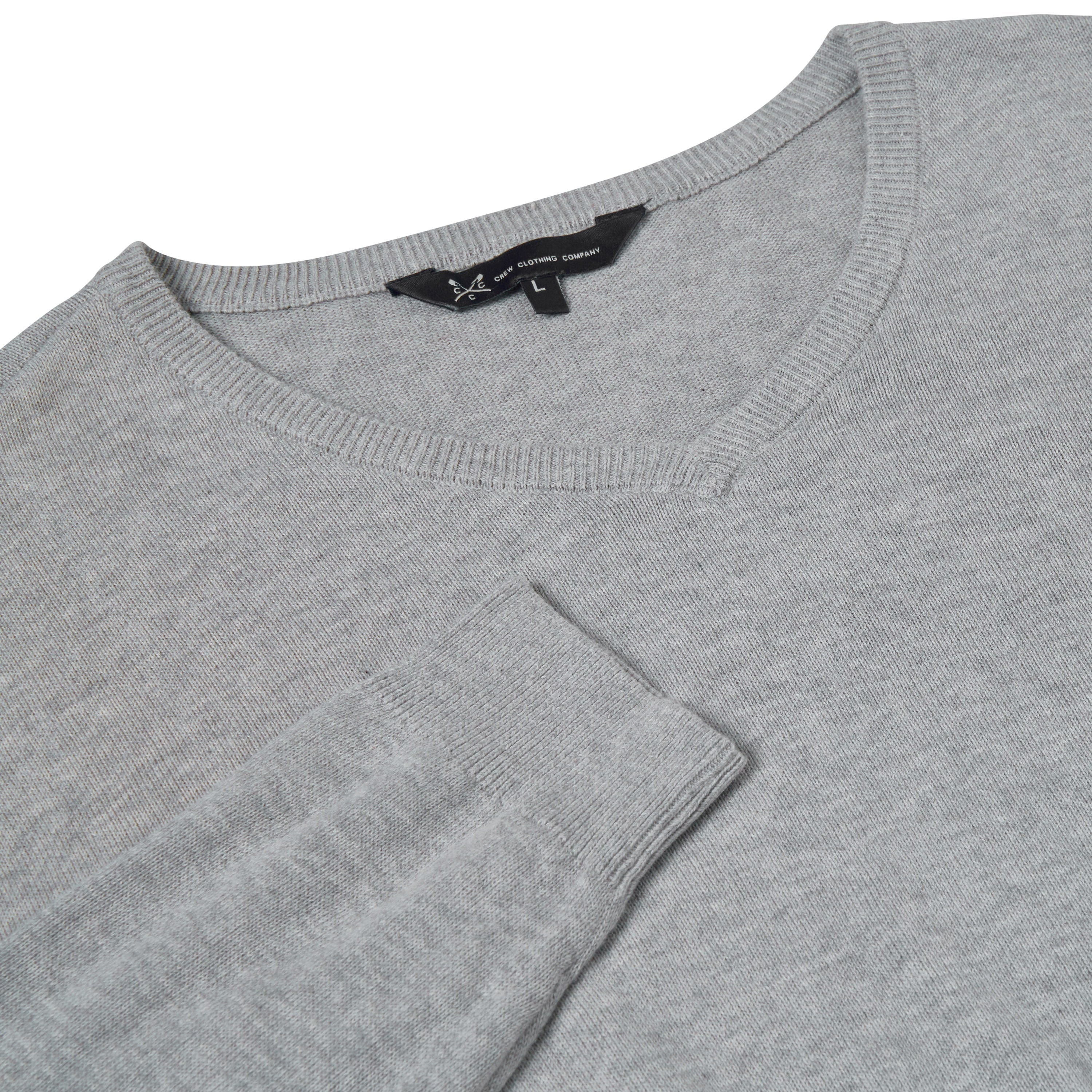 Crew Clothing Mens V Neck Jumper Cotton Knit Sweater Casual Regular Fit
