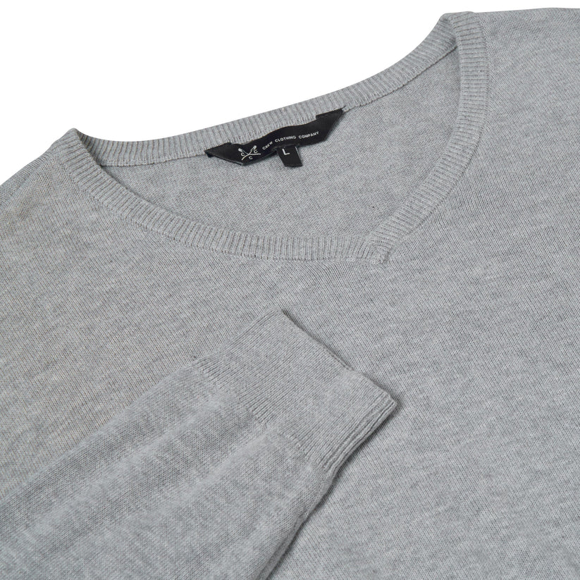 Crew Clothing Mens V Neck Jumper Cotton Knit Sweater Casual Regular Fit - QHA UK