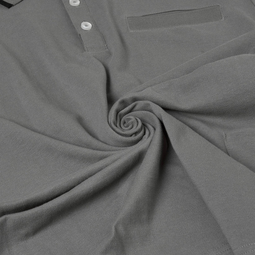 Evryone Mens Cotton Polo Shirt Contrast Tipped Short Sleeve Smart Casual Top - QHA UK