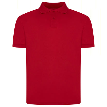 Mens 100% Cotton Polo Shirt Short Sleeve Pique Casual Work Top - QHA UK