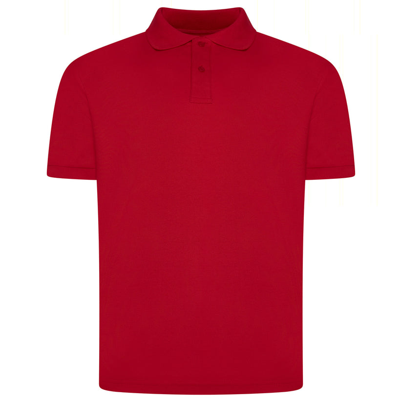 Mens 100% Cotton Polo Shirt Short Sleeve Pique Casual Work Top - QHA UK
