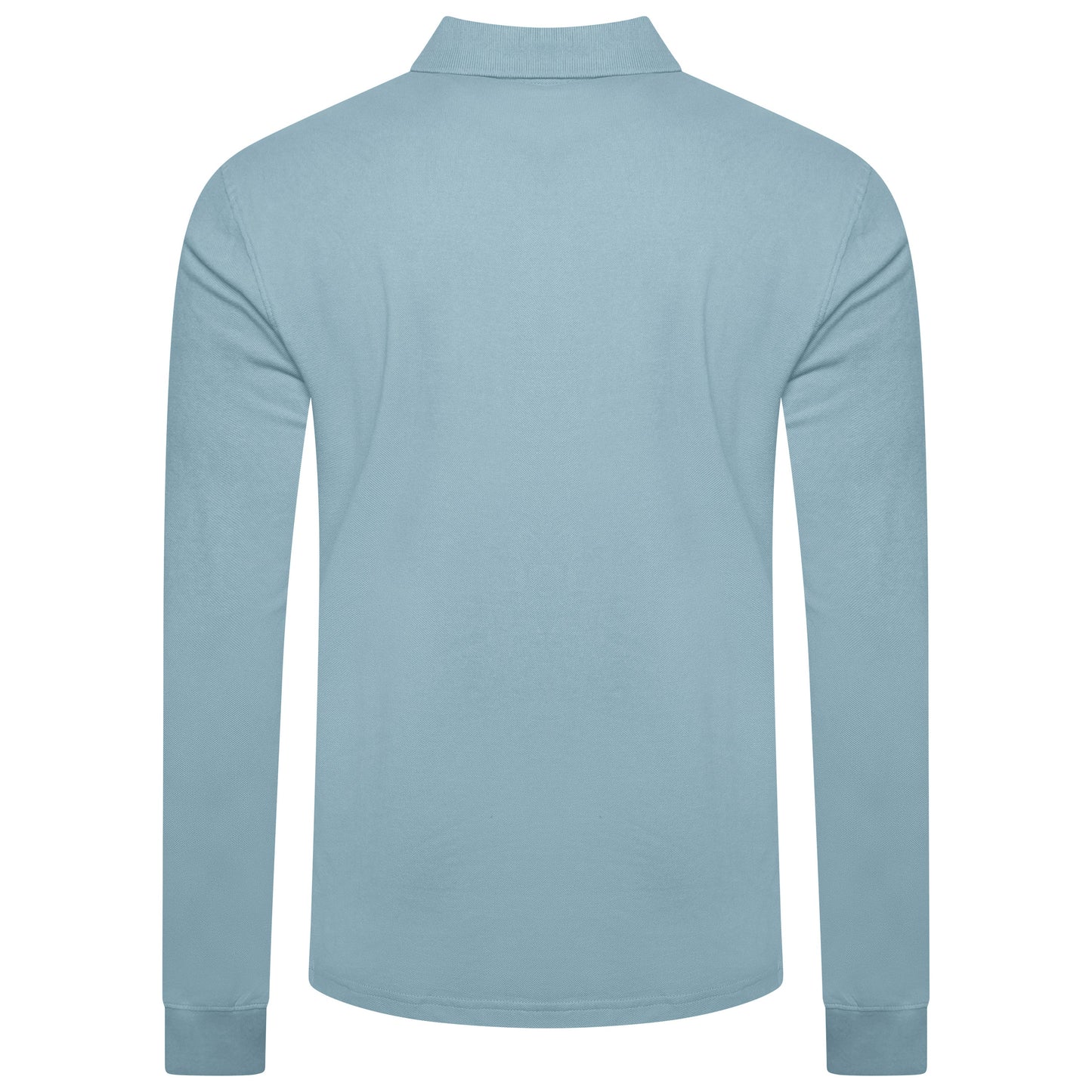 Evryone Mens Long Sleeve Pique Polo Shirt Cotton Regular Fit Casual Work Top - QHA UK