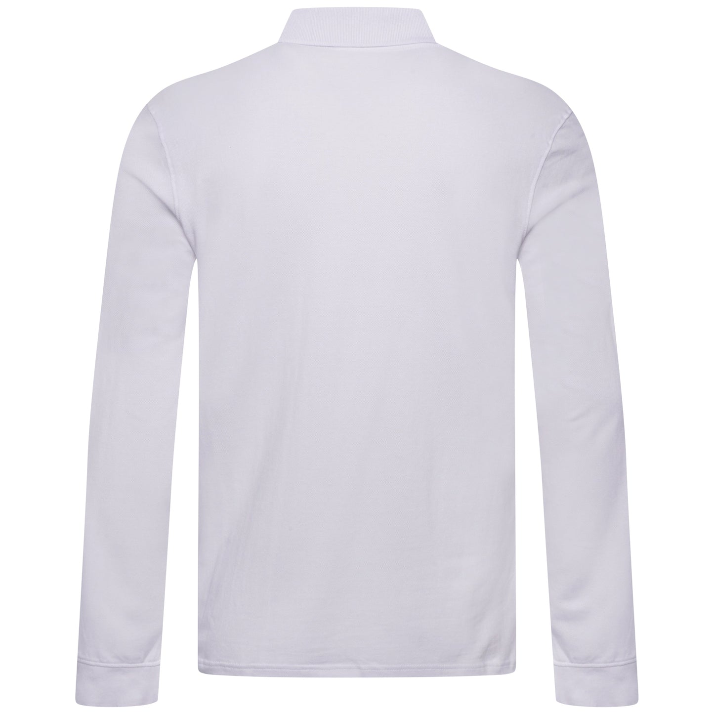 Everett Wales Mens Cotton Pique Long Sleeve Polo Shirt Casual Regular Fit - QHA UK