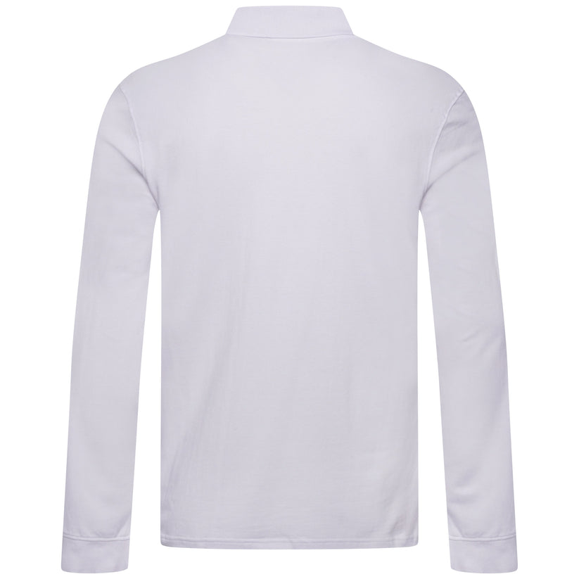 Everett Wales Mens Cotton Pique Long Sleeve Polo Shirt Casual Regular Fit - QHA UK