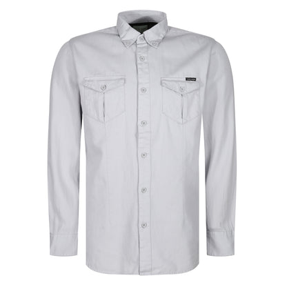 TL London Mens Cotton Button Down Shirt Long Sleeve Smart Casual Work Formal Top - QHA UK