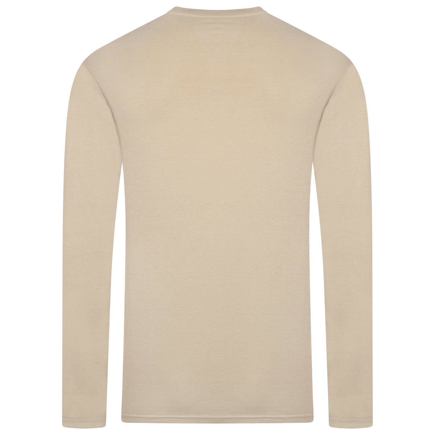 Mens Henley Long Sleeve T Shirt Waffle Knit Cotton Casual Top - QHA UK