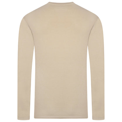 Mens Henley Long Sleeve T Shirt Waffle Knit Cotton Casual Top - QHA UK