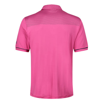 Island Green Golf Polo Shirt Mens Stretch Breathable Dash Print Casual - QHA UK