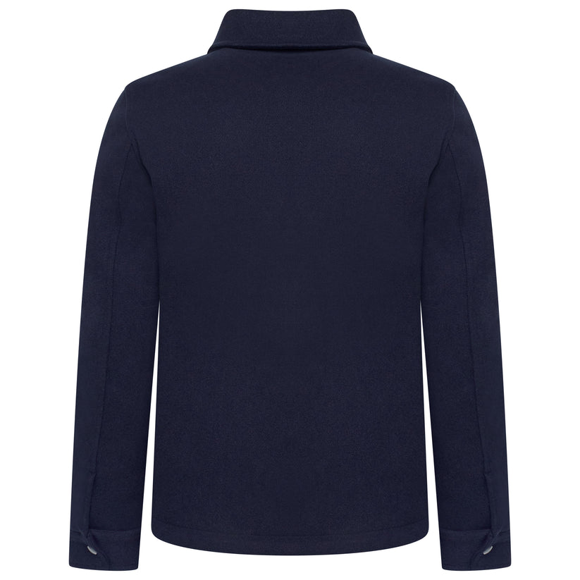 George Mens Brushed Winter Shacket Wool Look Overshirt Jacket Pockets - QHA UK