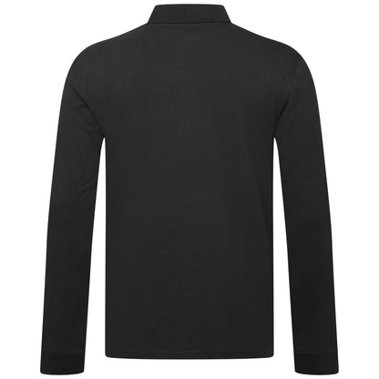 Everett Wales Mens Cotton Pique Long Sleeve Polo Shirt Casual Regular Fit - QHA UK