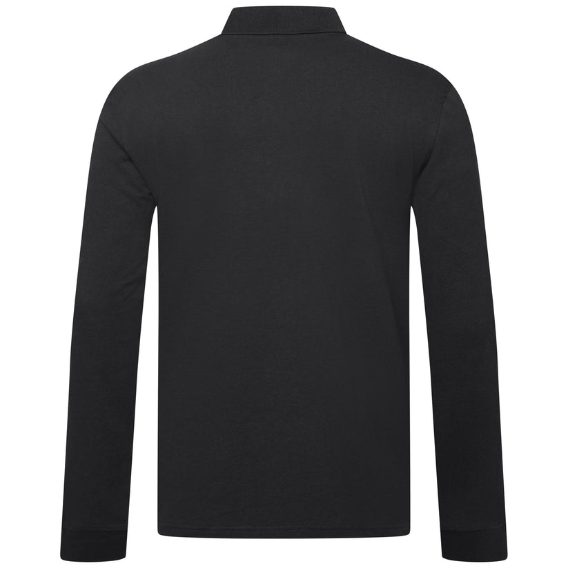 Everett Wales Mens Cotton Pique Long Sleeve Polo Shirt Casual Regular Fit - QHA UK