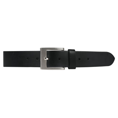 Outback Unisex Full Grain Leather Belt Square Buckle Stainless Steel Casual - QHA UK
