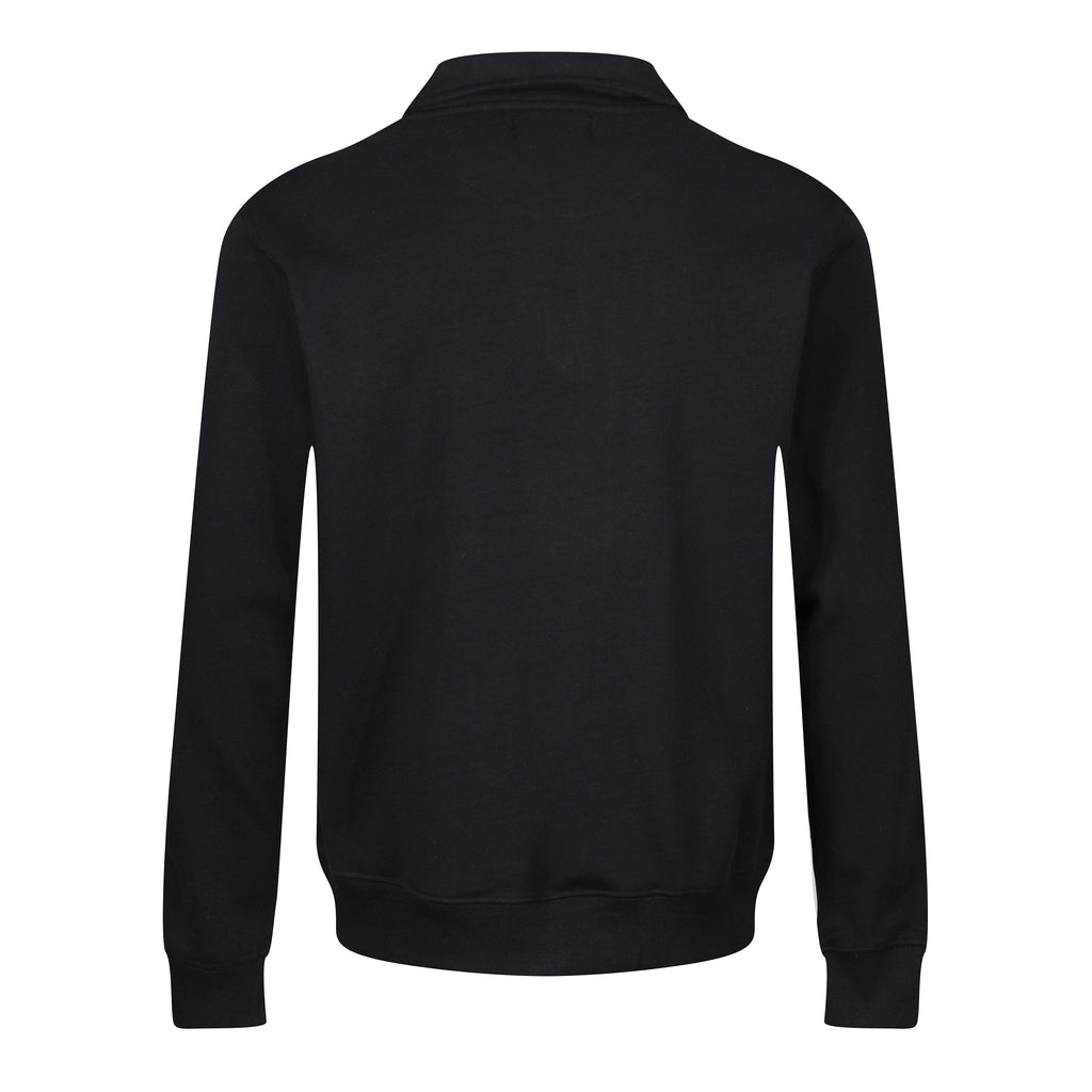 Mens Quarter Zip Sweatshirt Fleece Pullover Work Jumper Cotton Blend - QHA UK