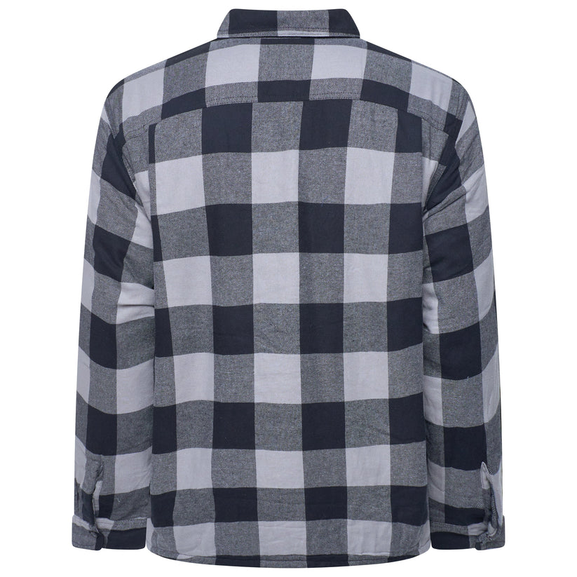 Wrangler Mens Sherpa Lined Flannel Shirt Jacket Check Fleece Warm Overshirt - QHA UK