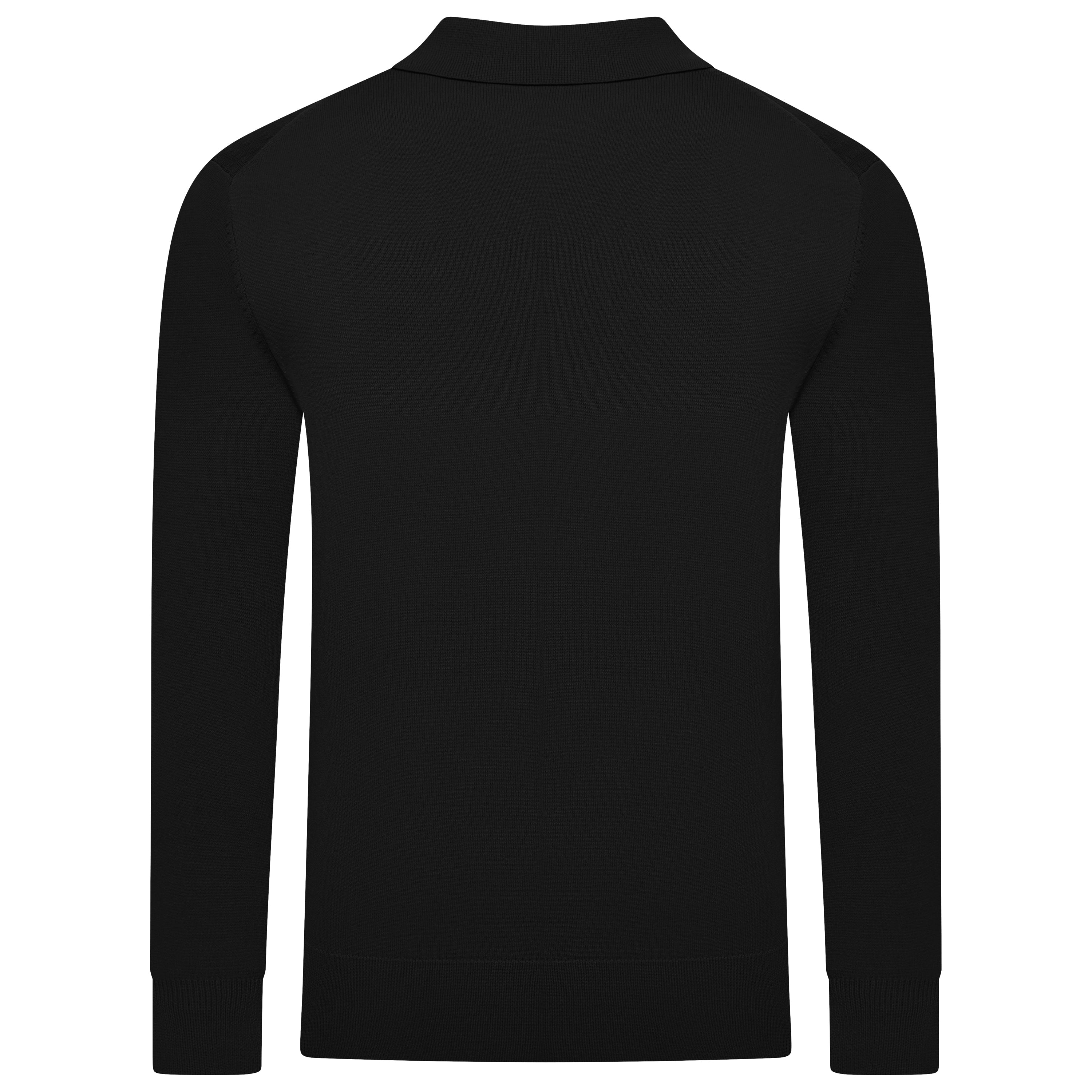 Contempo Half Zip Stretch Ribbed Polo Jumper