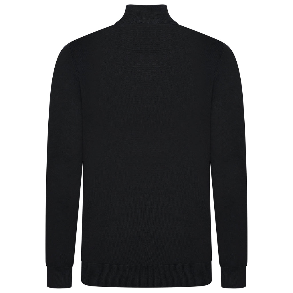 Mens Jacamo Quarter Zip Jumper Cotton Lightweight Knit Pullover S-6XL - QHA UK