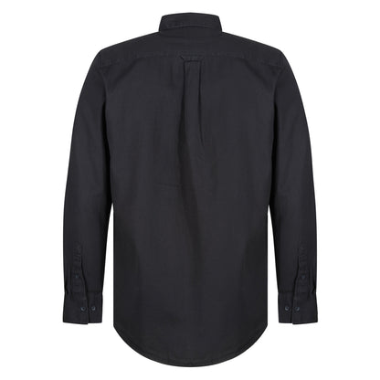 TL London Mens Cotton Button Down Shirt Long Sleeve Smart Casual Work Formal Top - QHA UK