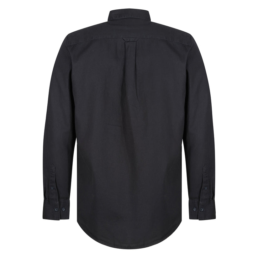TL London Mens Cotton Button Down Shirt Long Sleeve Smart Casual Work Formal Top - QHA UK