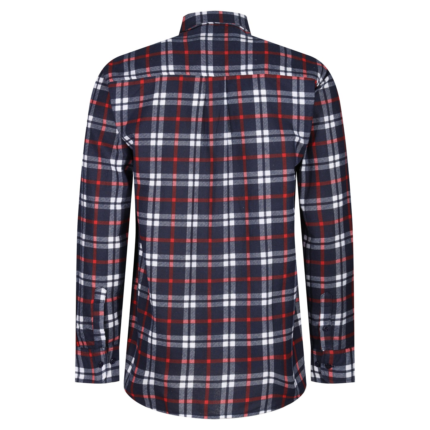 Mens Brushed Cotton Check Shirt Long Sleeve Button Casual Flannel Top - QHA UK