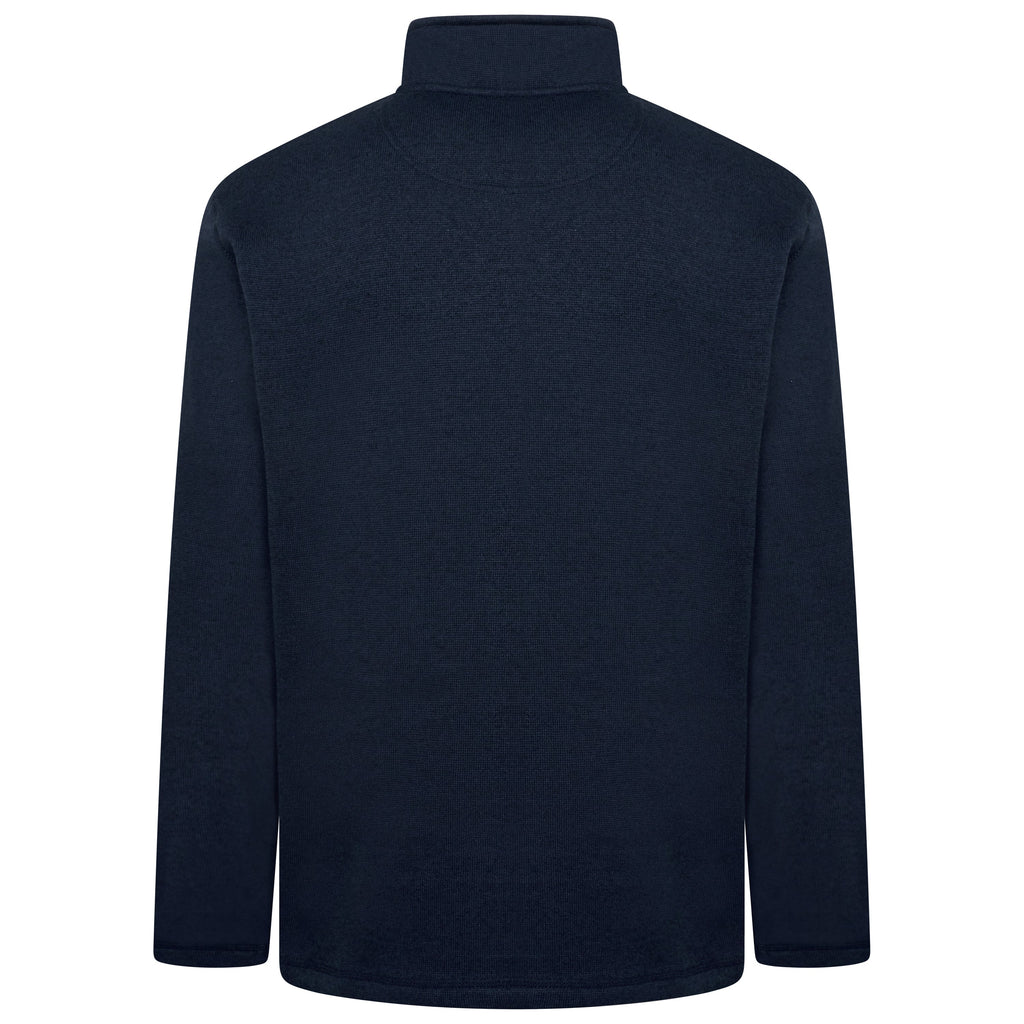Wrangler Authentics Mens Quarter Zip Fleece Jumper Marl Pullover Top RRP: 45 - QHA UK