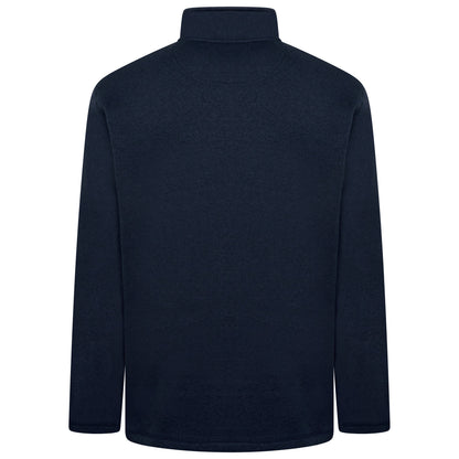 Wrangler Authentics Mens Quarter Zip Fleece Jumper Marl Pullover Top RRP: 45 - QHA UK